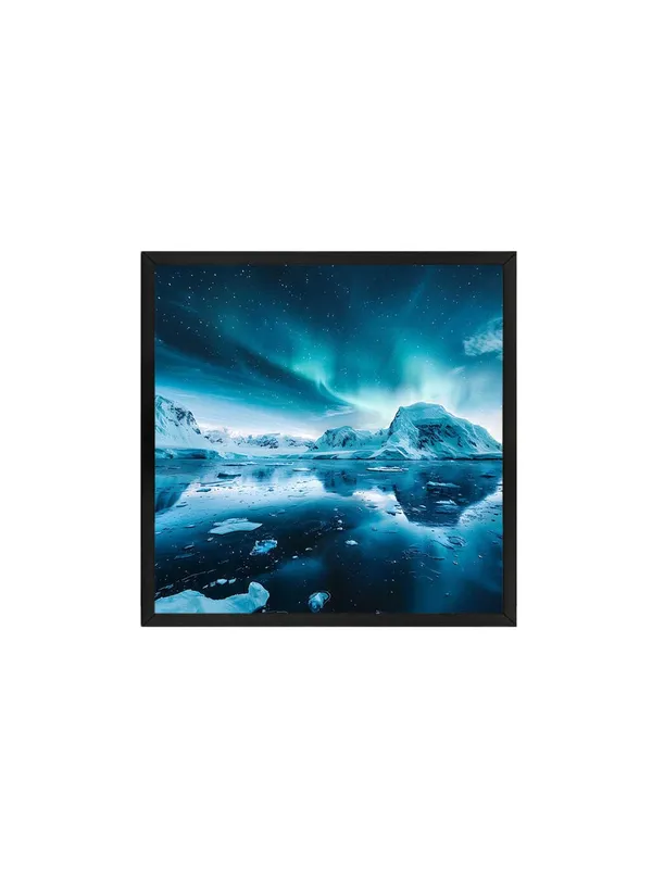 Box_Fiber_Frame_Northern_Lights_Reflected_in_Water_Canvas-Wrapped_Painting_24X24_-_Nature's_Wonder_Art_(BLF24X240337)