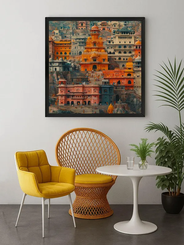 Box_Fiber_Frame_colorful_painting_architecture_of_the_densely_packed_buildings,_creating_a_sense_of_a_mystical_or_otherworldly_city_wall_painting_for_bedroom_(BLF24X240207)
