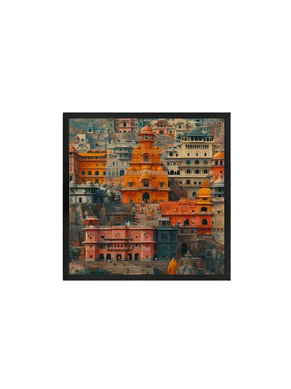 Box_Fiber_Frame_colorful_painting_architecture_of_the_densely_packed_buildings,_creating_a_sense_of_a_mystical_or_otherworldly_city_wall_painting_for_bedroom_(BLF24X240207)
