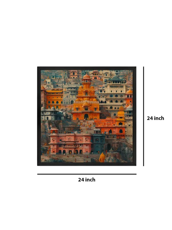 Box_Fiber_Frame_colorful_painting_architecture_of_the_densely_packed_buildings,_creating_a_sense_of_a_mystical_or_otherworldly_city_wall_painting_for_bedroom_(BLF24X240207)