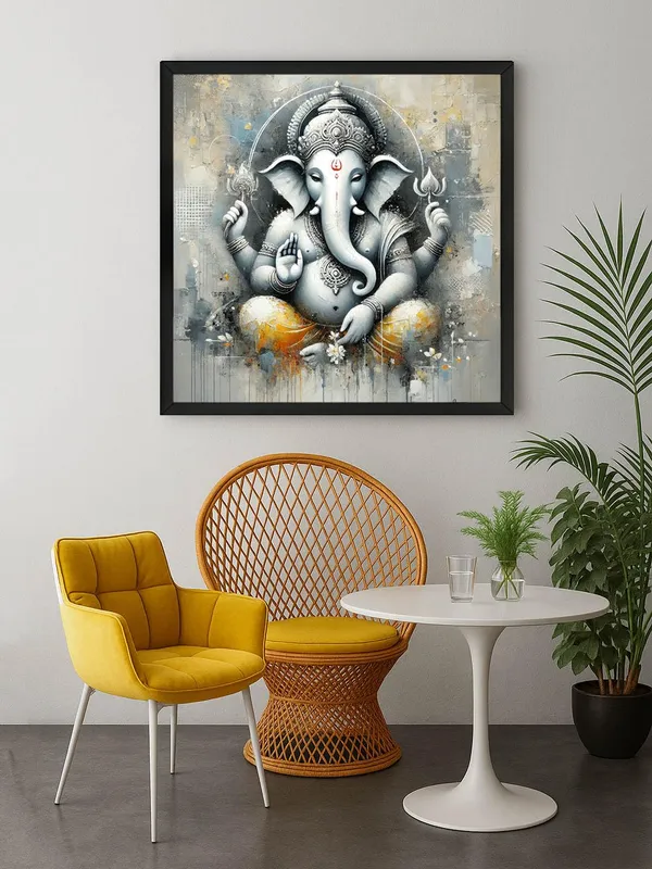 Box_Fiber_Frame_Ganesha's_Sacred_Aura:_The_Embodiment_of_Strength,_Wisdom,_and_Compassion_in_the_Cosmic_Realm_-_Canvas_Painting_(BLF24X240231)