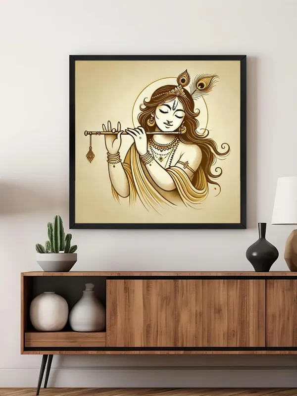 Box_Fiber_Frame_Canvas_Wrapped_Painting_of_Krishna_Playing_Flute_-_Elegant_Spiritual_Art_for_Any_Room_-_36X36_Inches_(BLF36X360550)