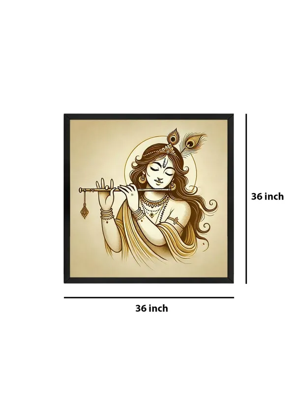 Box_Fiber_Frame_Canvas_Wrapped_Painting_of_Krishna_Playing_Flute_-_Elegant_Spiritual_Art_for_Any_Room_-_36X36_Inches_(BLF36X360550)
