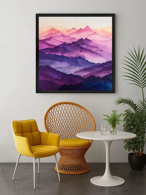 Box_Fiber_Frame_Misty_Purple_Mountains_Canvas-Wrapped_Painting_24X24_-_Abstract_Layers_of_Nature_(BLF24X240374)