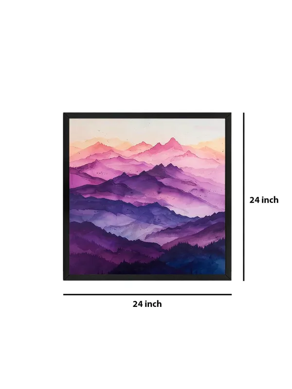 Box_Fiber_Frame_Misty_Purple_Mountains_Canvas-Wrapped_Painting_24X24_-_Abstract_Layers_of_Nature_(BLF24X240374)