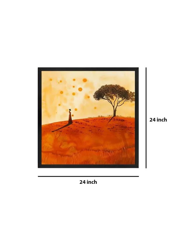 Box_Fiber_Frame_Canvas-Wrapped_Woman_Under_Tree_in_Sunlight_Painting_24X24_-_Elegant_Wall_Art_(BLF24X240495)