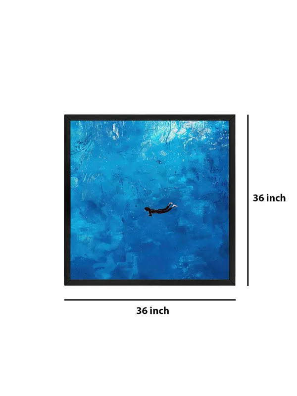 Box_Fiber_Frame_Diver_in_Blue_Ocean_Canvas-Wrapped_Painting_-_Size_36X36_-_Dynamic_Water_Art_(BLF36X360367)