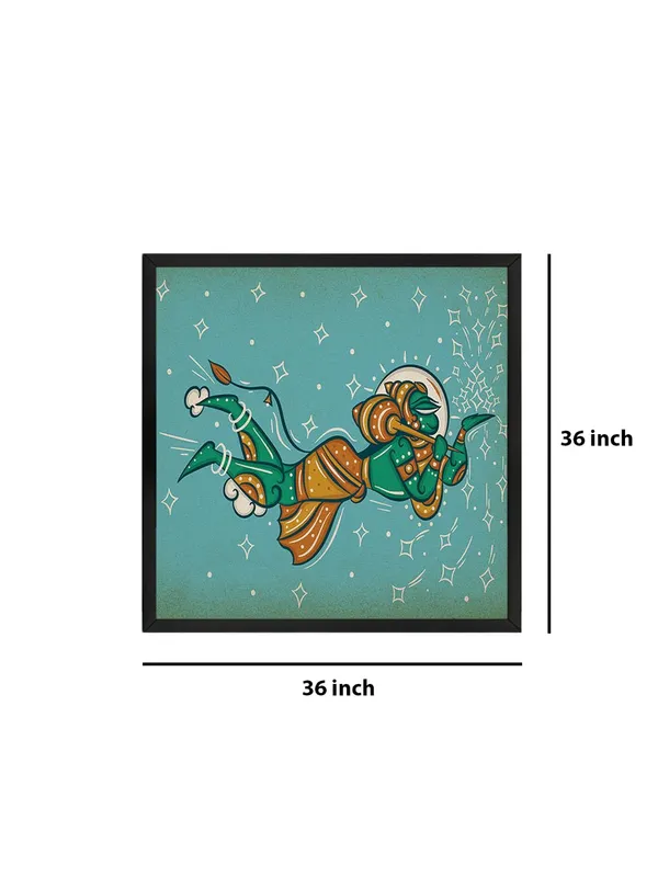 Box_Fiber_Frame_Mythical_Hanuman_Flying_with_the_Mountain_of_Herbs_in_Indian_Folk_Style_-_Canvas_Painting_|_Ramayana_Art,_Indian_Mythology_Decor,_Hanuman_Wall_Art_(BLF36X360254)