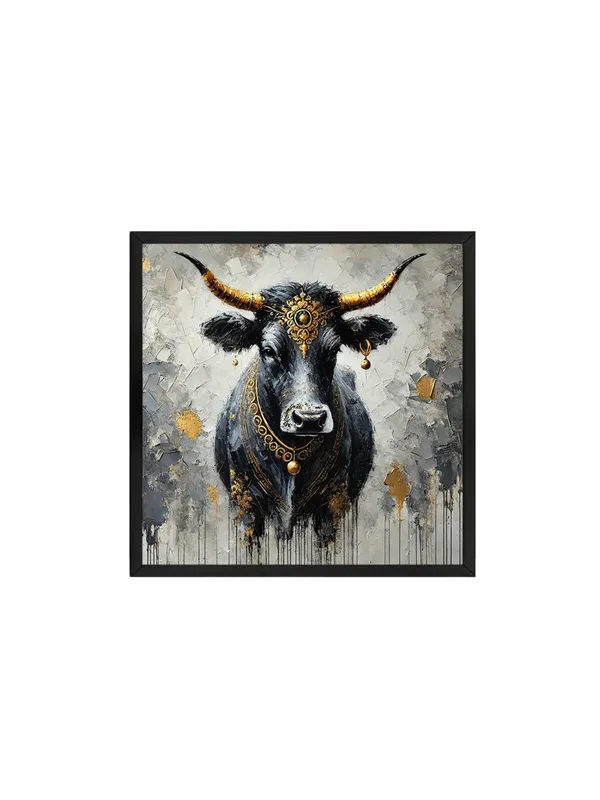 Box_Fiber_Frame_Canvas_Wrapped_Painting_of_Divine_Bull_Nandi_-_Traditional_Indian_Decor_for_Worship_Rooms_-_36X36_Inches_(BLF36X360549)