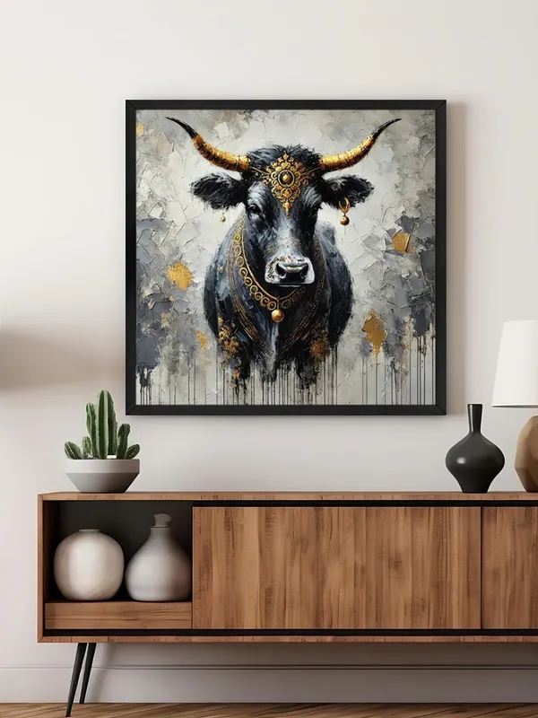 Box_Fiber_Frame_Canvas_Wrapped_Painting_of_Divine_Bull_Nandi_-_Traditional_Indian_Decor_for_Worship_Rooms_-_36X36_Inches_(BLF36X360549)