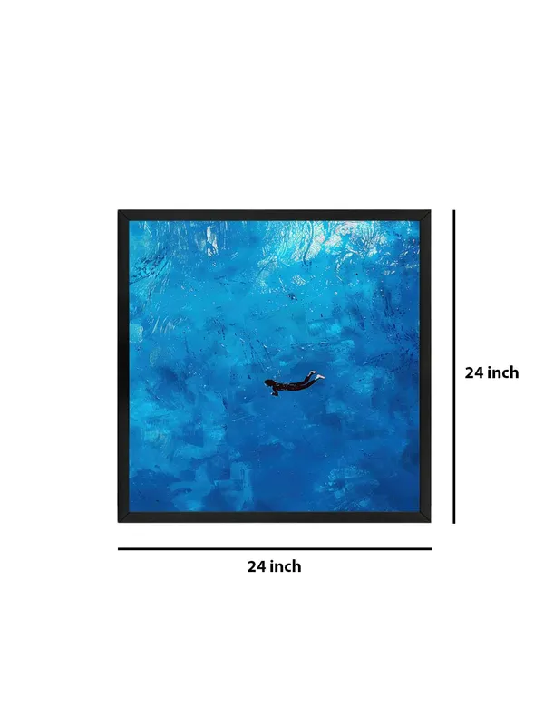 Box_Fiber_Frame_Diver_in_Blue_Ocean_Canvas-Wrapped_Painting_-_Size_24X24_-_Dynamic_Water_Art_(BLF24X240367)