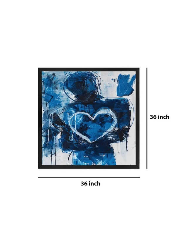Box_Fiber_Frame_Abstract_Blue_Heart_Canvas-Wrapped_Painting_36X36_-_Modern_Art_with_Emotional_Expression_(BLF36X360368)