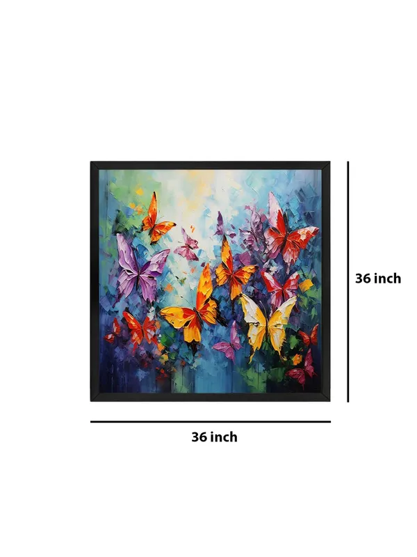 Box_Fiber_Frame_Butterfly_Garden_Canvas-Wrapped_Painting_36X36_-_Vibrant_Nature_Art_(BLF36X360461)