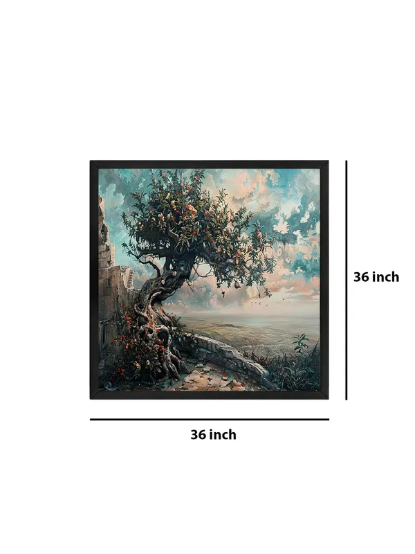 Box_Fiber_Frame_The_Timeless_Sentinel_or_The_Ancient_Tree_Overlooking_the_Valleytree_of_life_painting_(BLF36X360180)