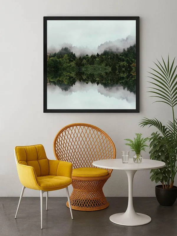 Box_Fiber_Frame_Misty_Forest_Reflection_Canvas-Wrapped_Painting,_36X36_A_Tranquil_Escape_for_Any_Room_(BLF36X360321)