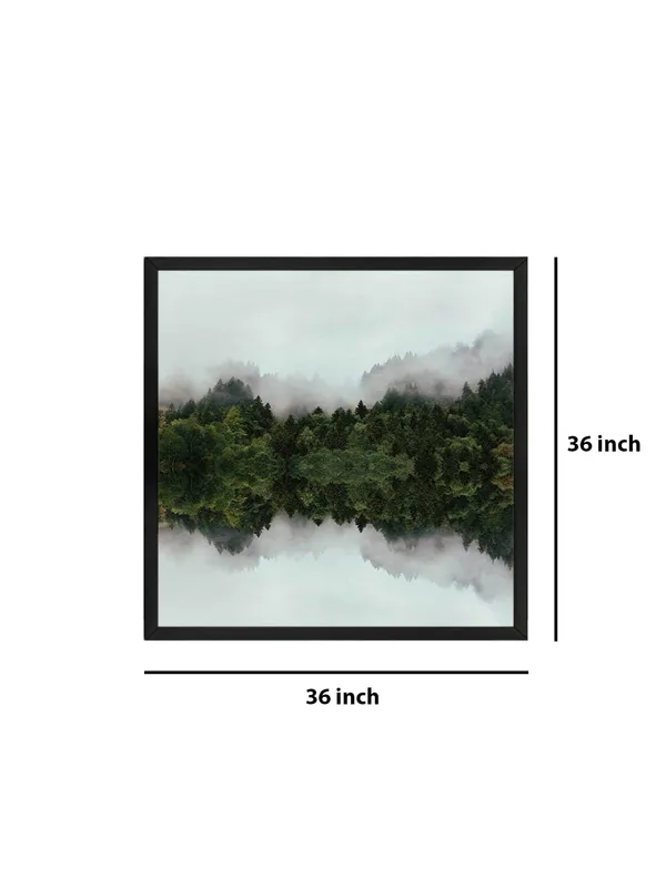 Box_Fiber_Frame_Misty_Forest_Reflection_Canvas-Wrapped_Painting,_36X36_A_Tranquil_Escape_for_Any_Room_(BLF36X360321)