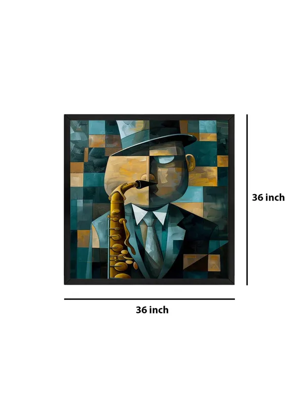 Box_Fiber_Frame_Jazz_Musician_Canvas-Wrapped_Painting_36X36_-_Abstract_Saxophonist_Art_(BLF36X360355)