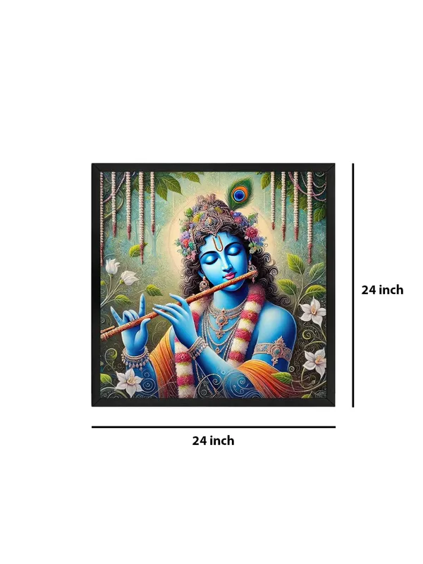 Box_Fiber_Frame_Floral_Krishna_Canvas_Painting_-_Hindu_Spiritual_Art_for_Home_and_Temple_Decor_24X24_Inches_(BLF24X240536)