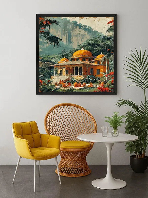 Box_Fiber_Frame_The_Golden_Temple_Amidst_Nature_a_beautiful_temple_with_golden_domes_golden_temple_painting_for_wall_decoration_(BLF36X360178)