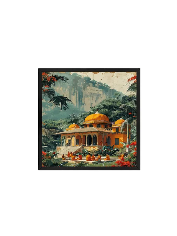 Box_Fiber_Frame_The_Golden_Temple_Amidst_Nature_a_beautiful_temple_with_golden_domes_golden_temple_painting_for_wall_decoration_(BLF36X360178)
