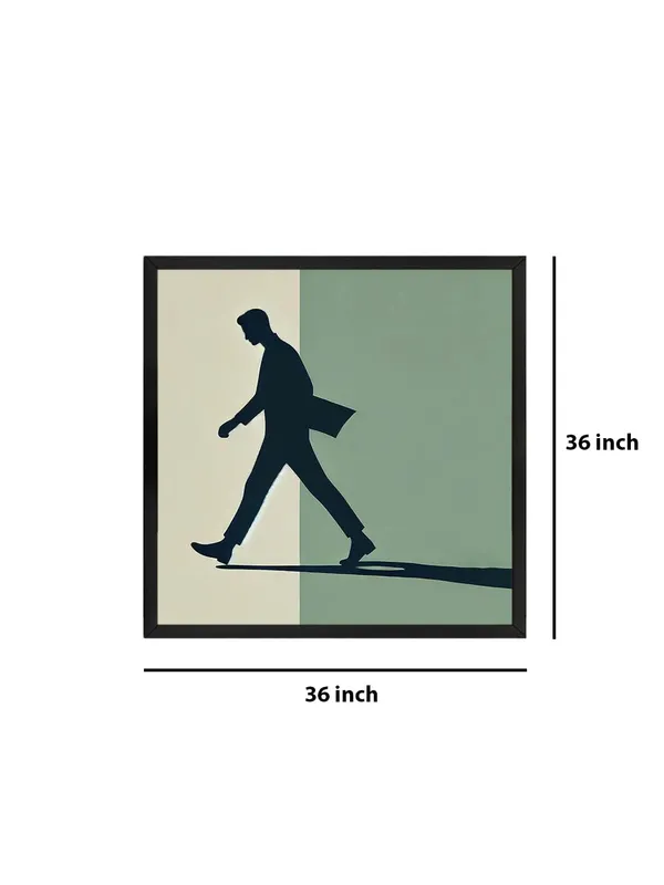 Box_Fiber_Frame_Walking_Silhouette_Canvas-Wrapped_Painting_|_Contemporary_Art_for_Office,_Study,_and_Modern_Interiors_36X36_Inches_(BLF36X360508)