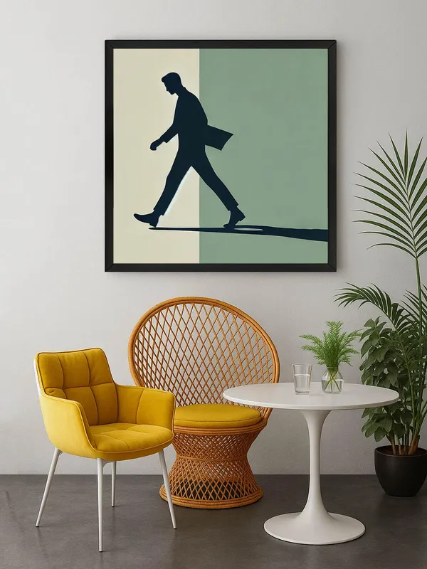 Box_Fiber_Frame_Walking_Silhouette_Canvas-Wrapped_Painting_|_Contemporary_Art_for_Office,_Study,_and_Modern_Interiors_24X24_Inches_(BLF24X240508)