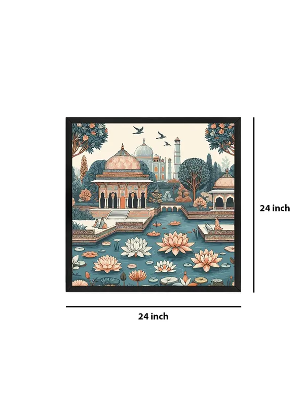 Box_Fiber_Frame_indian_art_mughal_garden_with_flying_birds_modern_art_wall_painting_for_wall_d�cor_indian_art_painting_(BLF24X240221)