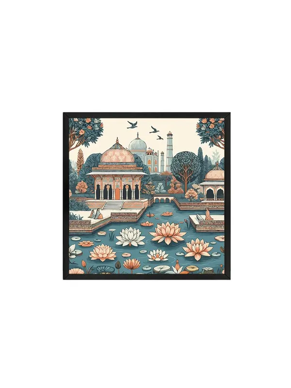 Box_Fiber_Frame_indian_art_mughal_garden_with_flying_birds_modern_art_wall_painting_for_wall_d�cor_indian_art_painting_(BLF24X240221)
