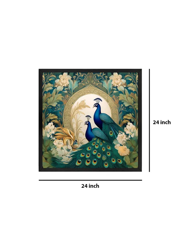 Box_Fiber_Frame_Majestic_Peacocks_in_Bloom:_Elegant_Nature-Inspired_Canvas_Painting_for_Luxury_Home_Decor_and_Floral_Wall_Art_(BLF24X240297)