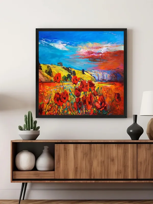 Box_Fiber_Frame_Canvas-Wrapped_Countryside_Red_Poppies_Painting,_36X36_�_Beautiful_Wildflower_Art,_Ideal_for_Home_D�cor_(BLF36X360445)