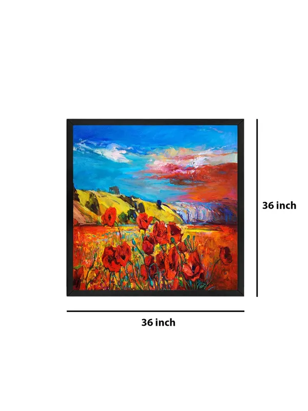Box_Fiber_Frame_Canvas-Wrapped_Countryside_Red_Poppies_Painting,_36X36_�_Beautiful_Wildflower_Art,_Ideal_for_Home_D�cor_(BLF36X360445)