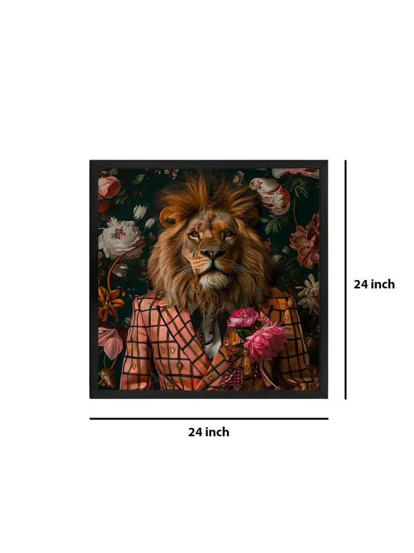 Box_Fiber_Frame_Lion_with_Geometric_Pattern_Canvas-Wrapped_Painting,_24X24_Artistic_Flair_for_Modern_Decor_(BLF24X240325)