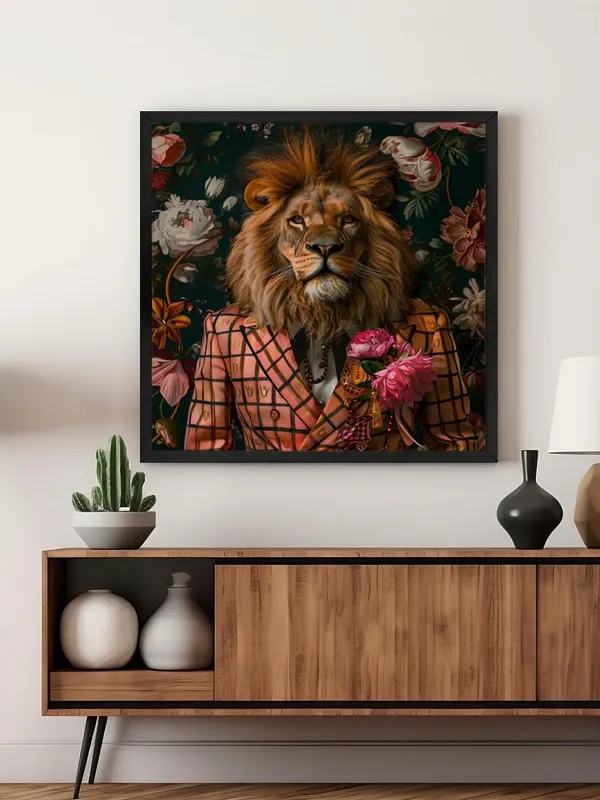 Box_Fiber_Frame_Lion_with_Geometric_Pattern_Canvas-Wrapped_Painting,_24X24_Artistic_Flair_for_Modern_Decor_(BLF24X240325)