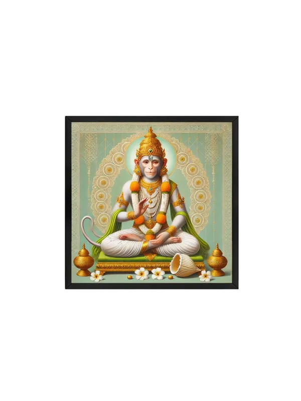 Box_Fiber_Frame_Blessed_Hanuman_Canvas-Wrapped_Painting,_�_Sacred_Indian_Art_for_Devotion_24X24_Inches_(BLF24X240528)