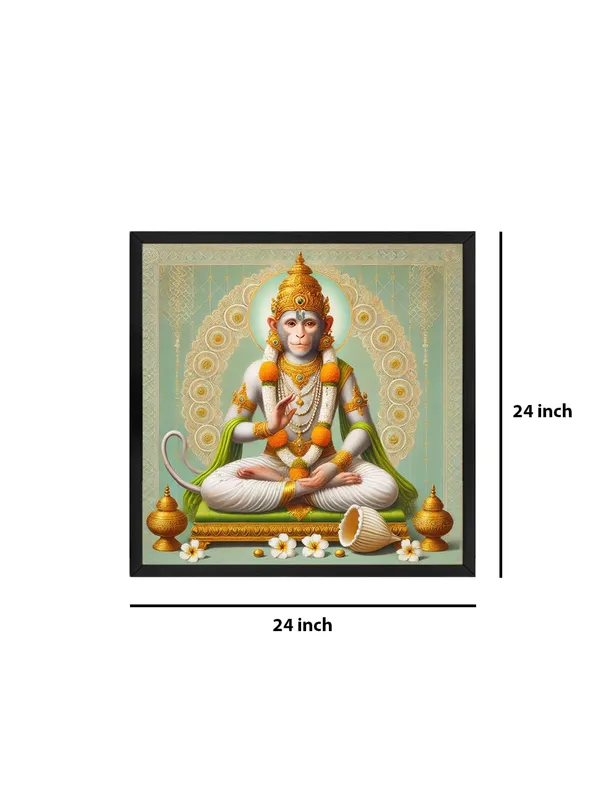 Box_Fiber_Frame_Blessed_Hanuman_Canvas-Wrapped_Painting,_�_Sacred_Indian_Art_for_Devotion_24X24_Inches_(BLF24X240528)