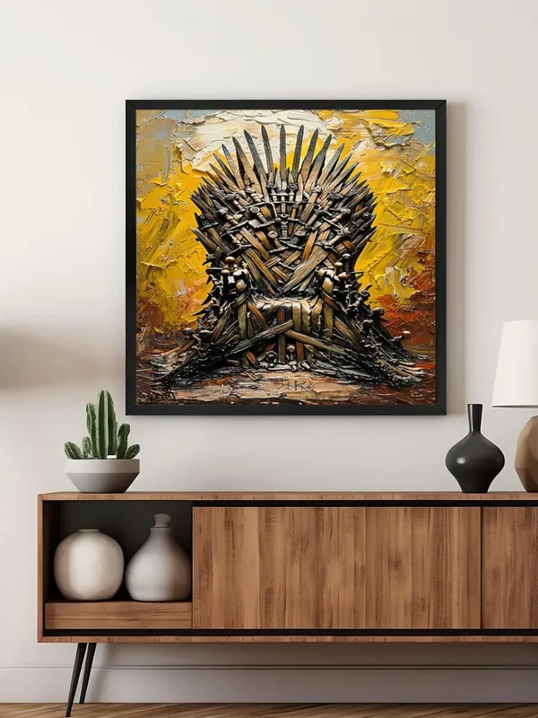 Box_Fiber_Frame_Majestic_Iron_Throne_Canvas-Wrapped_Painting_-_24X24_|_Bold_Textured_Art_for_Living_Rooms_and_Offices_(BLF24X240428)
