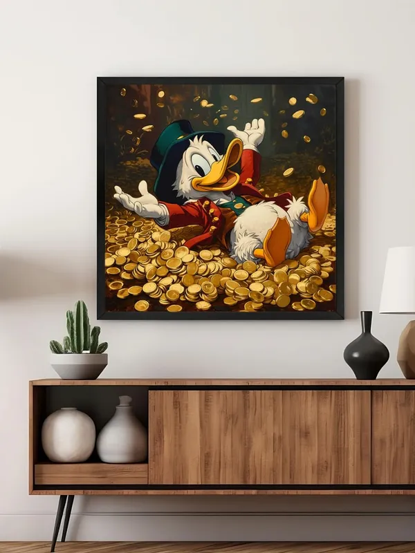 Box_Fiber_Frame_Scrooge_McDuck_Canvas-Wrapped_Painting,_24X24_-_Perfect_Cartoon_Art_Decor_for_Kids_Room_or_Study_(BLF24X240388)