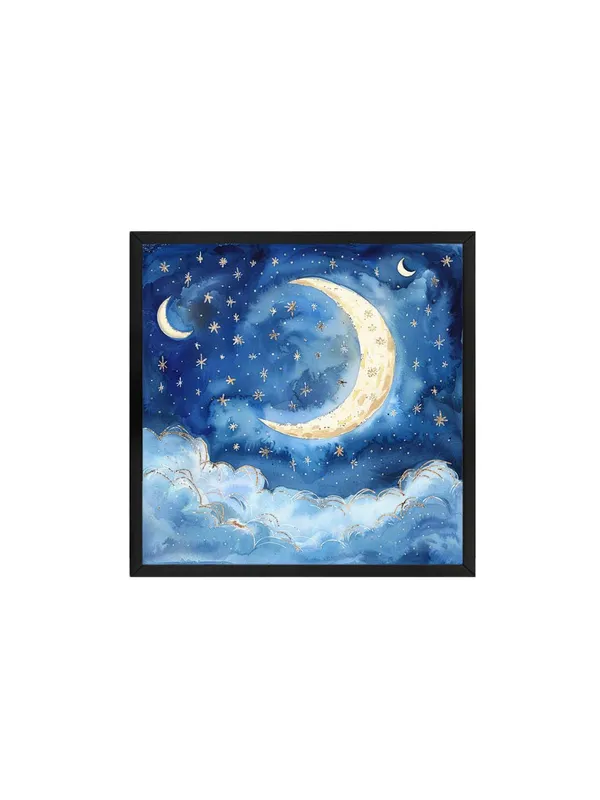 Box_Fiber_Frame_Dreamy_Night_Sky_Canvas-Wrapped_Painting_36X36_�_Celestial_Art_for_Kids'_Room_(BLF36X360487)