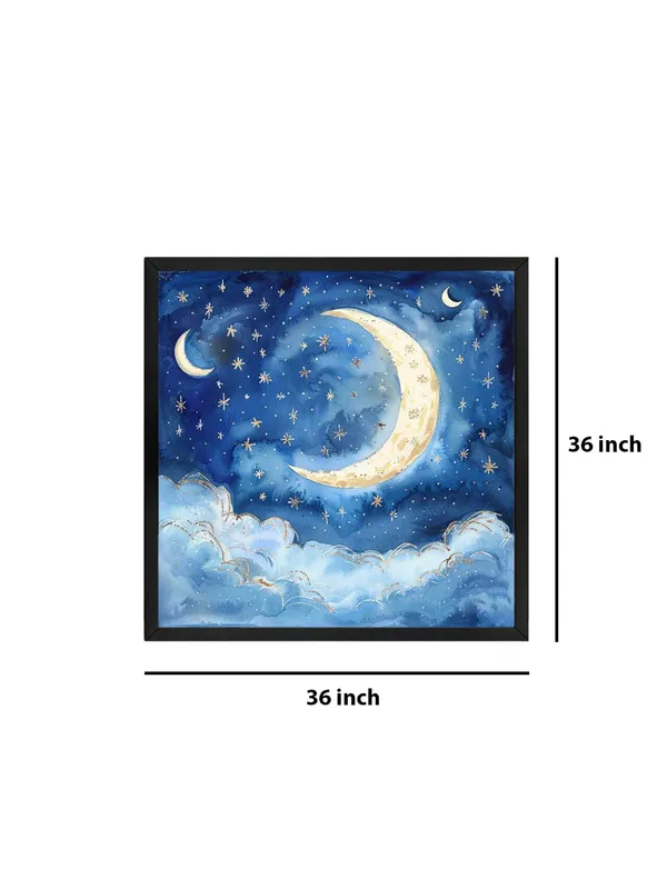 Box_Fiber_Frame_Dreamy_Night_Sky_Canvas-Wrapped_Painting_36X36_�_Celestial_Art_for_Kids'_Room_(BLF36X360487)