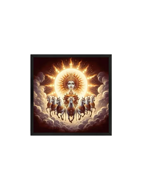 Box_Fiber_Frame_Canvas_Wrapped_Painting_of_Sun_God_Surya_with_Horses_-_Vedic_Art_for_Modern_D�cor_-_36X36_Inches_(BLF36X360544)