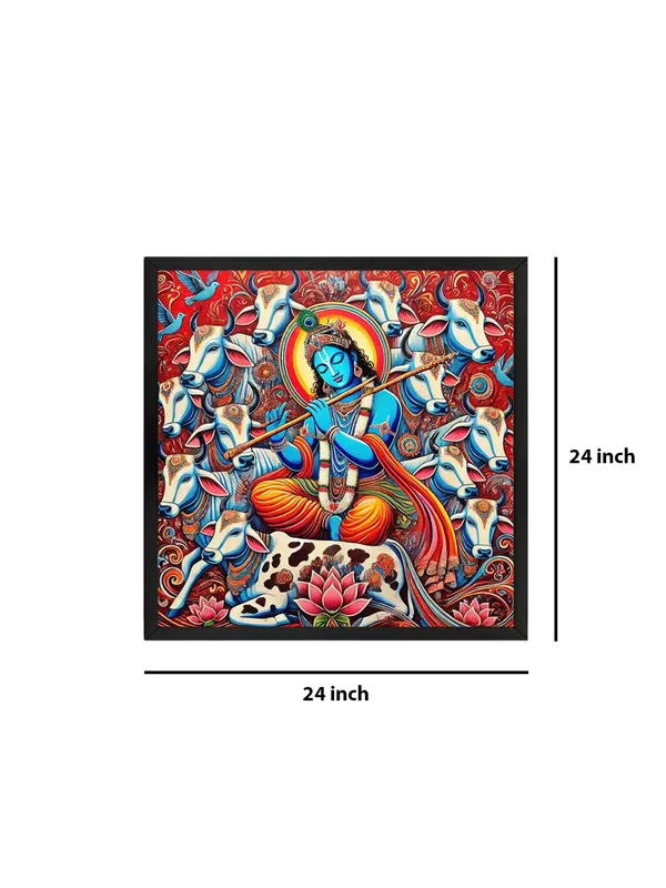 Box_Fiber_Frame_Lord_Krishna_Playing_the_Flute_Surrounded_by_Sacred_Cows_-_Canvas_Painting_|_Krishna_Art,_Hindu_Religious_Painting,_Indian_Mythology_D�cor_(BLF24X240240)