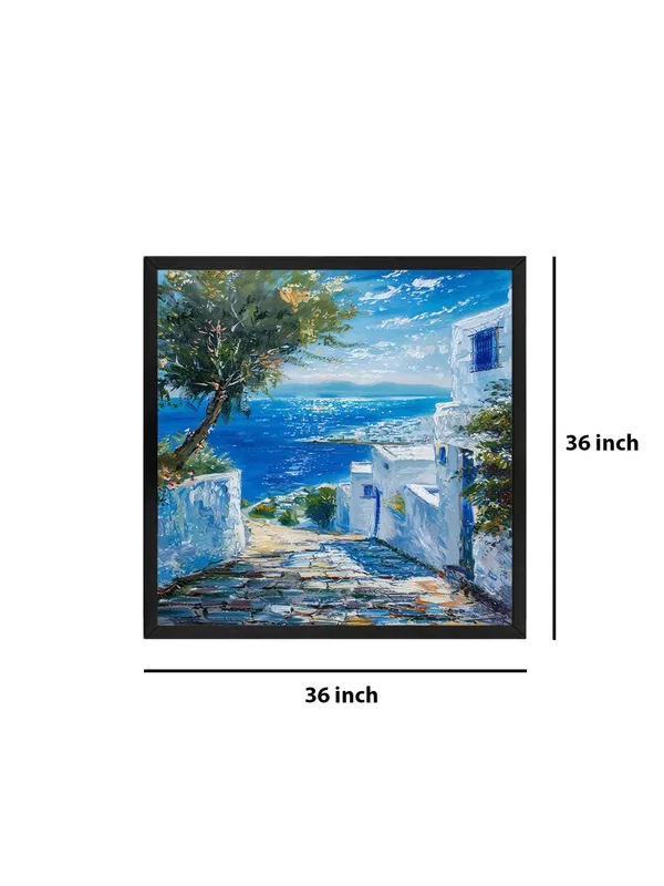 Box_Fiber_Frame_Mediterranean_Street_View_Canvas-Wrapped_Painting,_36X36_-_Serene_Landscape_Art_for_Tranquil_Decor_(BLF36X360417)