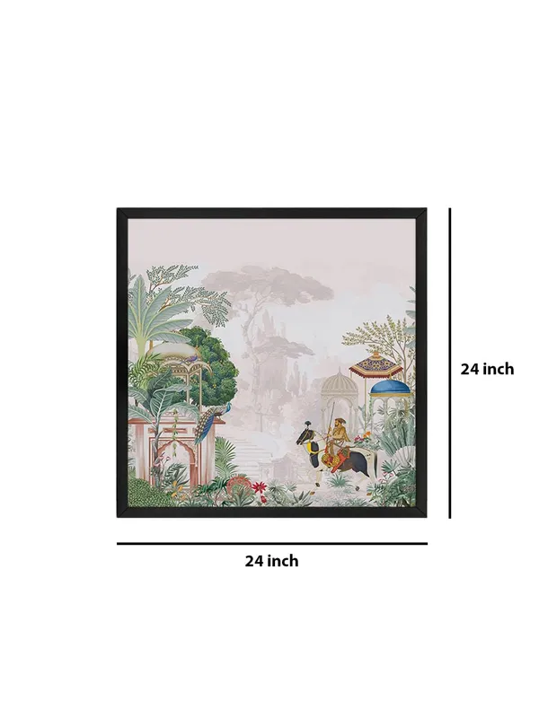 Box_Fiber_Frame_Traditional_Indian_Garden_Art_Print_-_Elegant_Peacocks,_Historical_Figures,_and_Lush_Foliage_with_Soft_Pastel_Tones_(BLF24X240155)