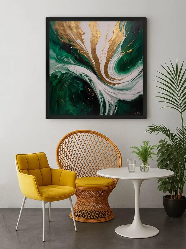 Box_Fiber_Frame_Emerald_Waves_with_hints_of_gold_add_a_sense_of_richness_and_movement_to_the_abstract_composition_abstract_painting_for_wall_(BLF24X240211)