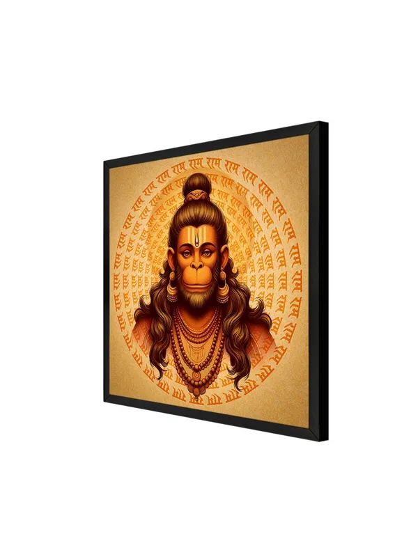 Box_Fiber_Frame_Hanuman_Sacred_Canvas_painting_Portrait:_Detailed_Hindu_Deity_Art_with_Mantra_Patterns_for_Traditional_and_Spiritual_Wall_D�cor_(BLF36X360272)