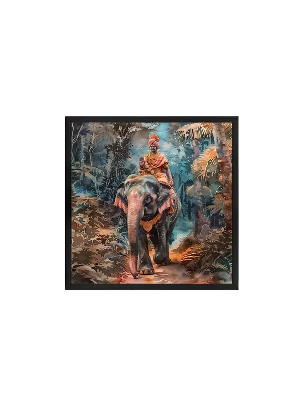 Box_Fiber_Frame_Elephant's_Journey_Through_the_Jungle_a_man_riding_an_elephant_through_a_lush,_tropical_foresttropical_forest_(BLF24X240176)