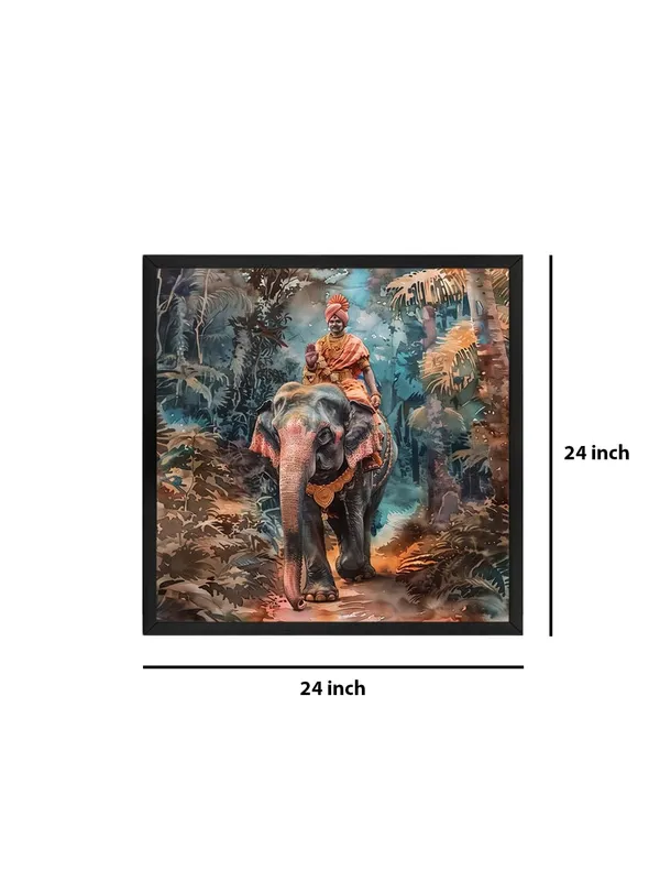 Box_Fiber_Frame_Elephant's_Journey_Through_the_Jungle_a_man_riding_an_elephant_through_a_lush,_tropical_foresttropical_forest_(BLF24X240176)