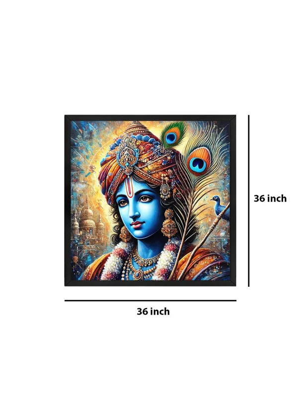 Box_Fiber_Frame_Lord_Krishna_Canvas_Painting:_Vibrant_Portrait_with_Peacock_Feathers_and_Sacred_Jewelry_for_Spiritual_and_Cultural_Home_D�co_(BLF36X360282)