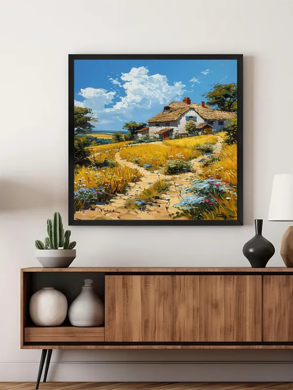 Box_Fiber_Frame_Countryside_Cottage_Canvas-Wrapped_Painting_-_24X24_Inch_-_Charming_Rural_Scene_Art_for_Cozy_Homes_(BLF24X240424)