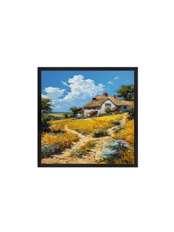 Box_Fiber_Frame_Countryside_Cottage_Canvas-Wrapped_Painting_-_24X24_Inch_-_Charming_Rural_Scene_Art_for_Cozy_Homes_(BLF24X240424)